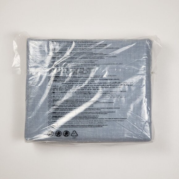 Ralph Lauren Workshirt Chambray King Flat Sheet Blue Luxury Bedding, 114"x108" - Picture 16 of 16